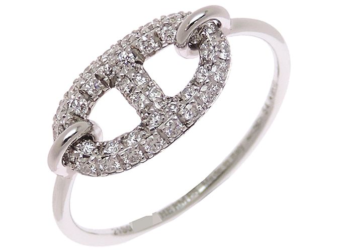 Ring Hermès Anel aliança Hermes em ouro branco 18K e diamantes