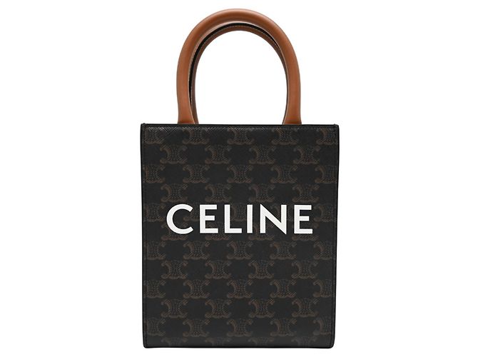 Céline Celine Mini Vertical Cabas Women's Tote Bag Brown
