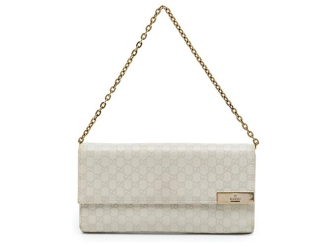 Cartera con cadena Gucci Brown Microguccissima Dice Castaño