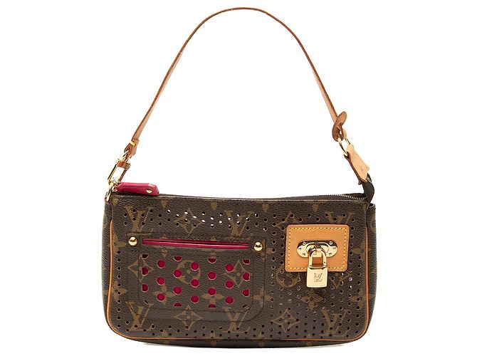 Louis Vuitton Brown Monogram Perforated Pochette Accessoires Marrom