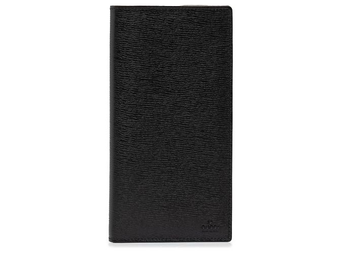 Cartera larga bifold Gucci de piel de becerro negra Negro