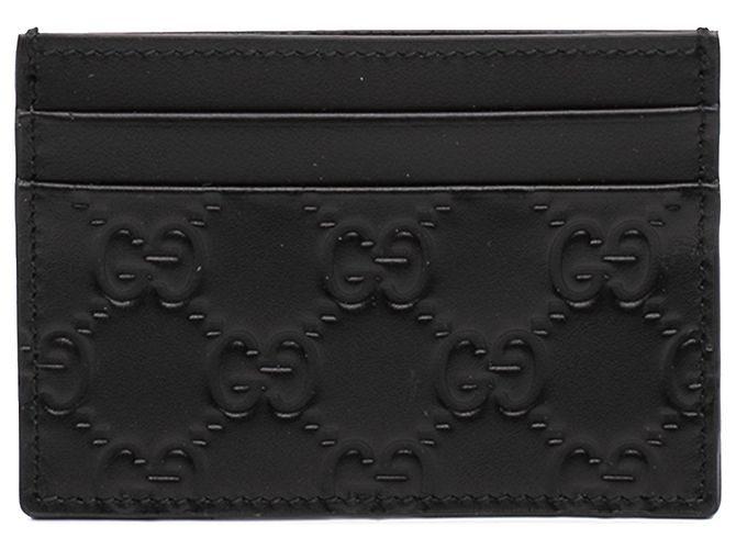 Gucci Black Guccissima Kartenetui Schwarz