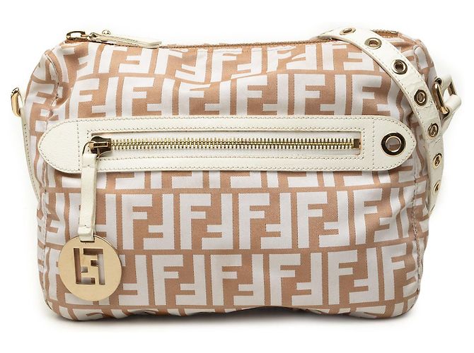 Borsa a tracolla Fendi Brown Zucca Canvas Marrone