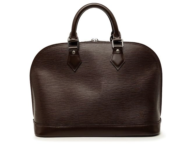 Louis Vuitton Brown Epi Alma PM Marron Marron foncé