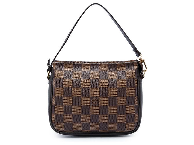 Louis Vuitton Brown Damier Ebene Trousse Pochette Marrone