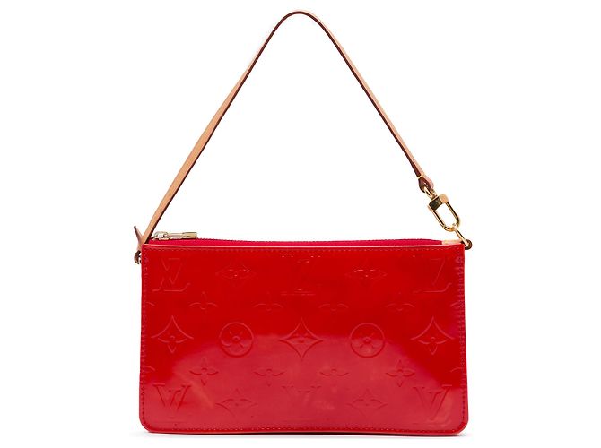 Louis Vuitton Red Monogram Vernis Pochette Lexington Rouge