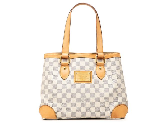 Louis Vuitton White Damier Azur Hampstead PM Blanco