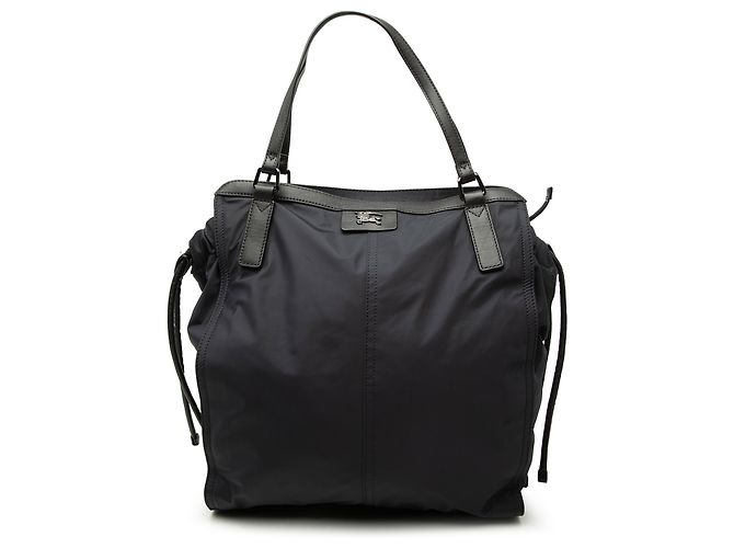 Burberry Blue Nylon Packable Buckleigh Tote Blau Marineblau