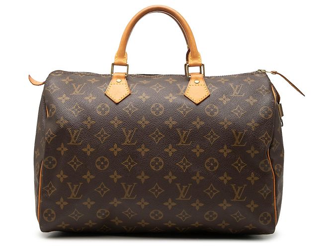 Louis Vuitton Brown Monogram Speedy 35 Marrom