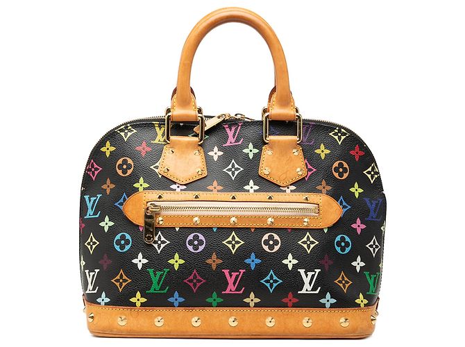 Louis Vuitton Black Monogram Multicolore Alma PM Preto