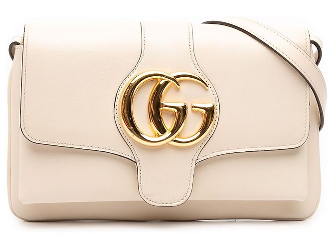 Gucci Borsa a Tracolla Arli Piccola in Pelle Bianca Bianco
