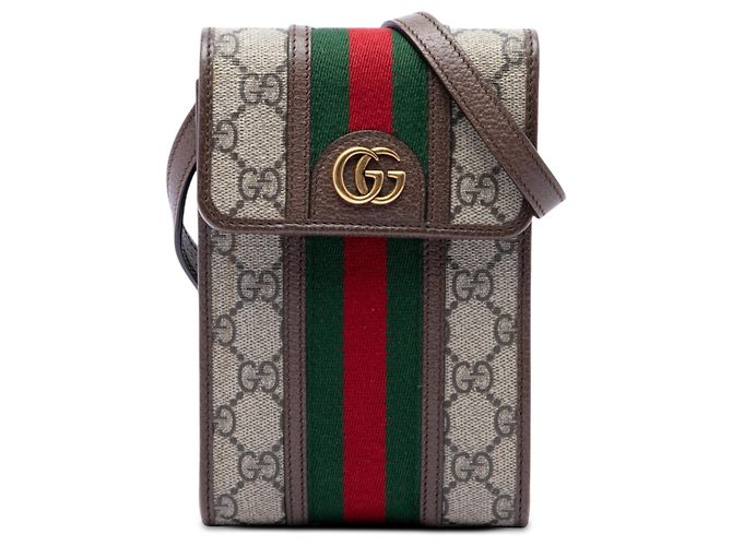 Gucci Mini Borsa a Tracolla Ophidia Web GG Supreme Beige