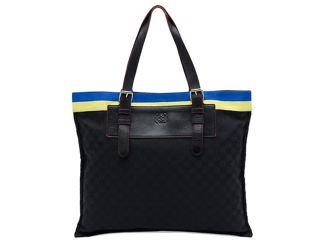 LOEWE Black Anagram Canvas Tote