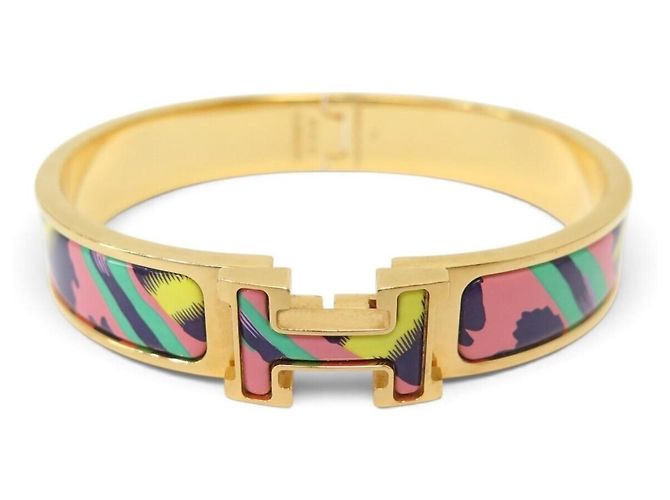Hermès BRACELET HERMES CLIC H LE CHAT CARRE H700004FVF2GM EMAIL 17 CM STRAP BANGLE Multicolor