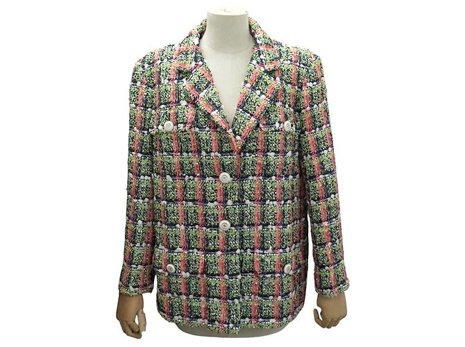 NEUF VESTE CHANEL P62638V CROISIERE COCO EXPRESS 2020 M 40 TWEED JACKET Multicolore