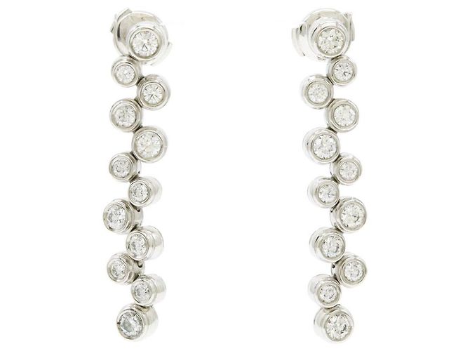Tiffany & Co Tiffany&Co. Bubble Pt950 Diamond Ohrringe Silber