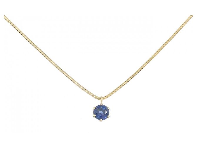 Autre Marque Collier Saphir Au750 Doré