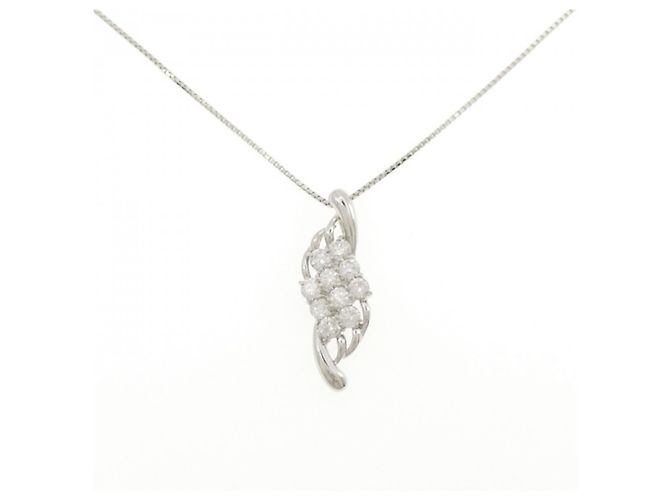 Autre Marque Collar de diamantes Pt900 Pt850 Plata