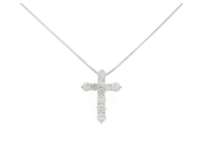 Autre Marque Collar de diamantes Pt900 Pt850 Plata