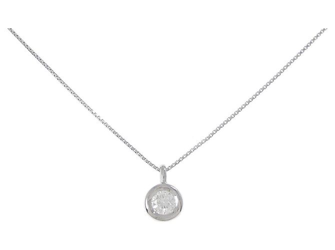 Autre Marque Colar de Diamantes Pt900 Pt850 Prata