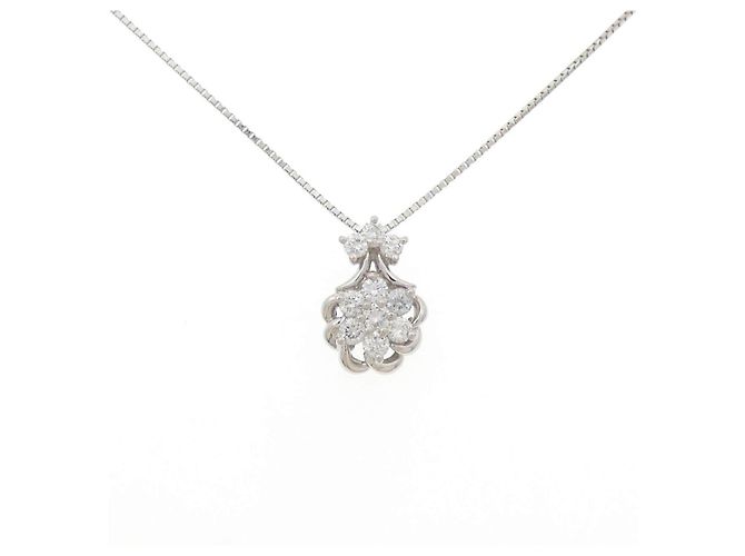 Autre Marque Collana di diamanti PT1000 PT850 Argento