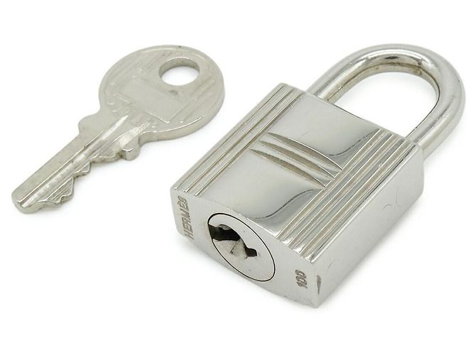 Hermès Cadena100 Padlock with Key Silvery