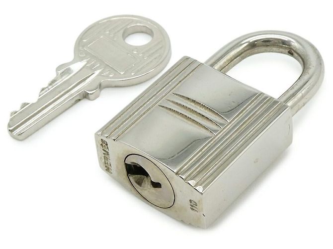 Lucchetto Hermès Cadena110 con chiave Argento