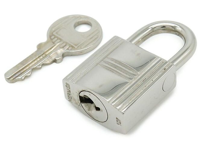 Lucchetto Hermès Cadena107 con chiave Argento