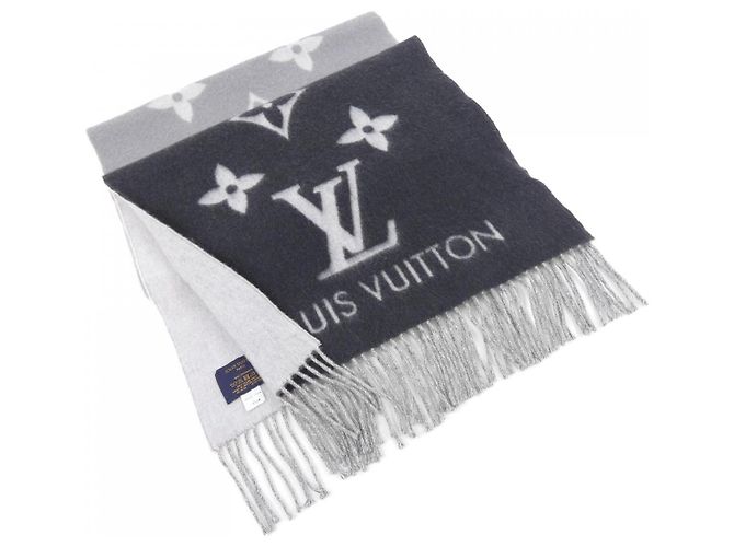 Bufanda Louis Vuitton Reykjavik Gradient de cachemira Castaño Negro