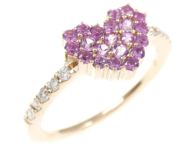 Autre Marque Kumikyoku Au750 Saphir Diamant Ring Pink