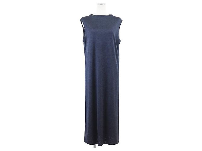 Hermès Robe en maille de soie Hermes Bleu Bleu Marine