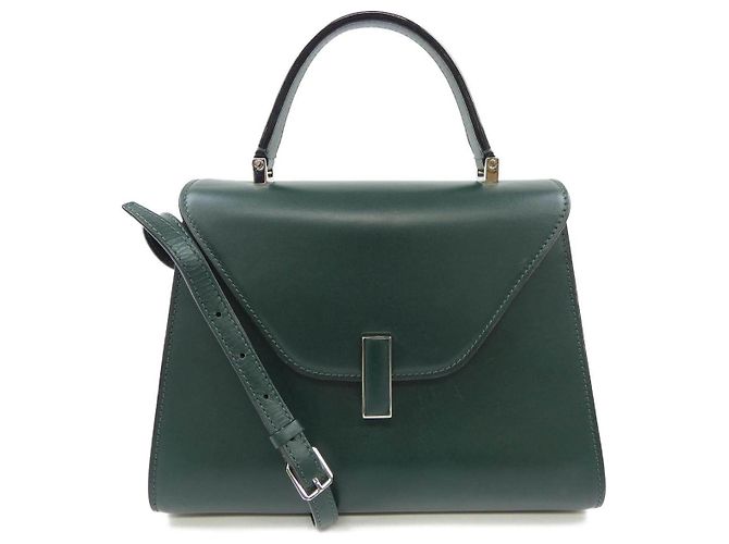 Valextra ISIDE Handtasche aus Leder Grün