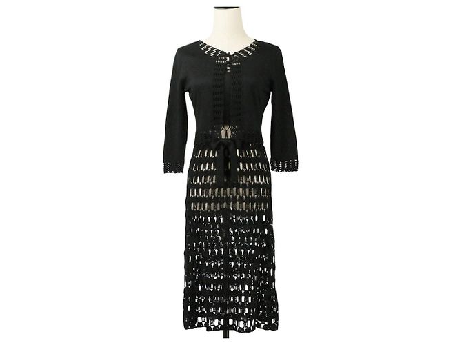Autre Marque VIVIENNE TAM Strick 2way Ensemble Schwarz