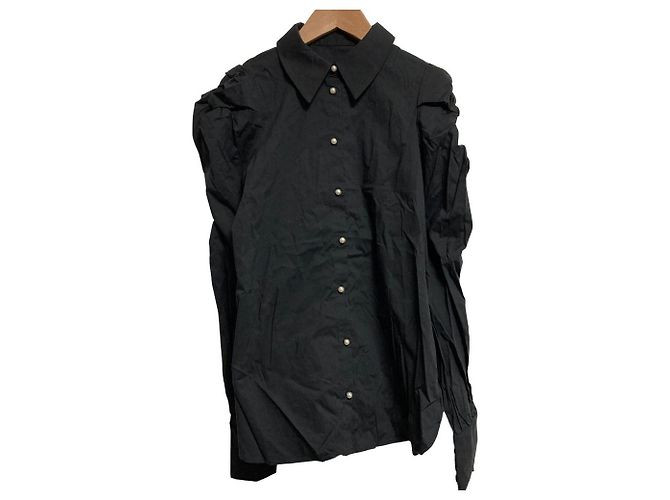 Autre Marque Camisa de mangas abullonadas eimy istoire Negro