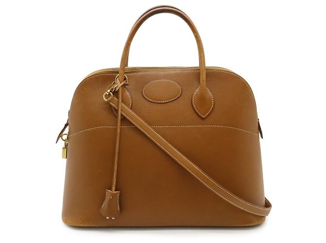 Borsa Hermès Bolide37 Courchevel 2way Marrone D'oro