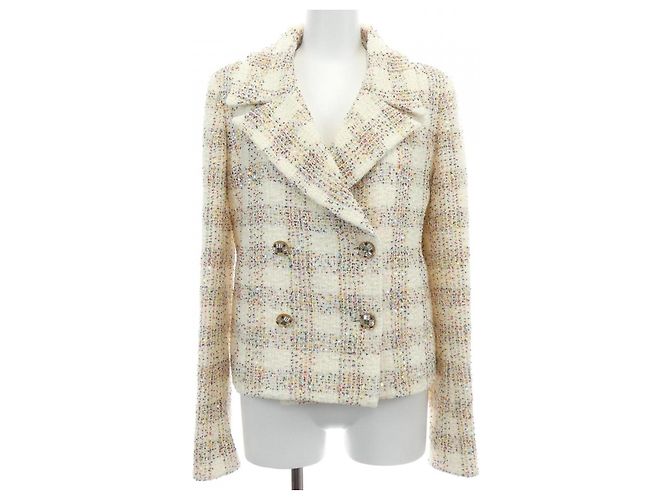 Giacca Chanel LOOK14 Materiale Sconosciuto Beige