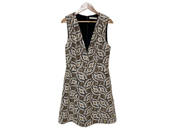 Autre Marque alice + olivia Besticktes Kleid Golden