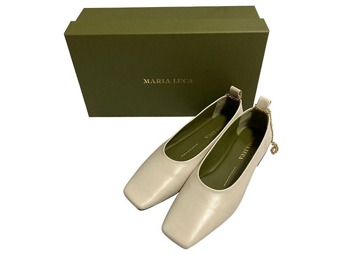 Autre Marque MARIA LUCA Augusta Ballet Flat Ballerinas Weiß