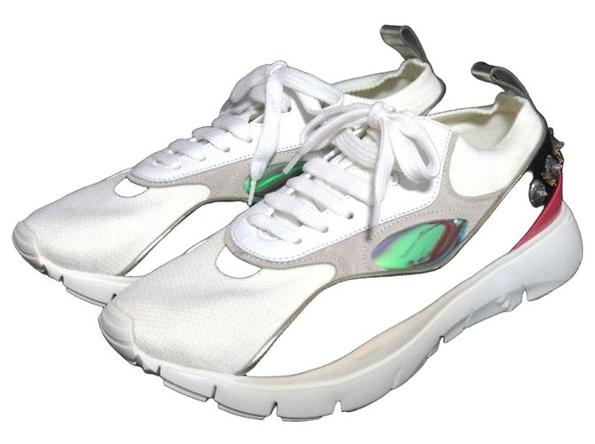 Valentino Garavani Mesh Bijou Sneaker Weiß
