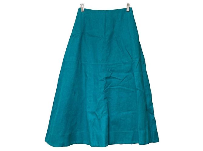 Autre Marque Mila Owen Leinen-Maxirock Blau