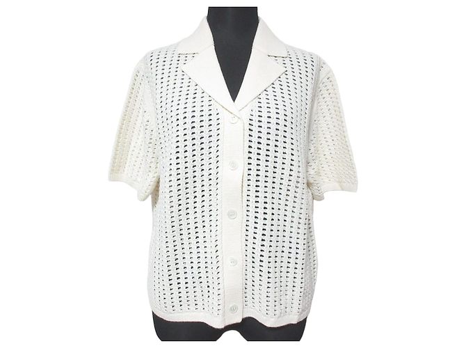 Camisa de punto Theory SHRUNKEN CAMP SH Blanco Blanco roto