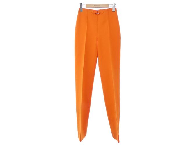 Hermès Pantalones rectos Hermes Milano Jersey Naranja