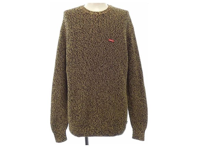 Supreme Melange Rippstrick-Pullover Braun