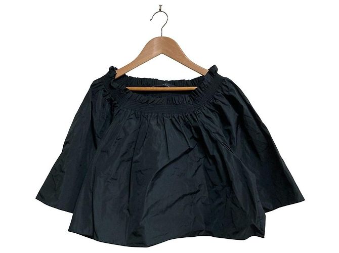 Autre Marque martinique Kurze Bluse mit Raffung Schwarz