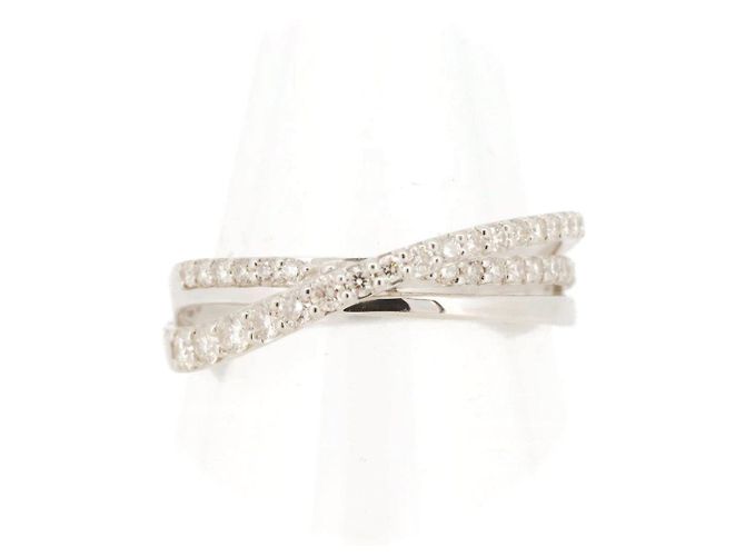 Autre Marque Estelle Pt900 Diamantring Silber