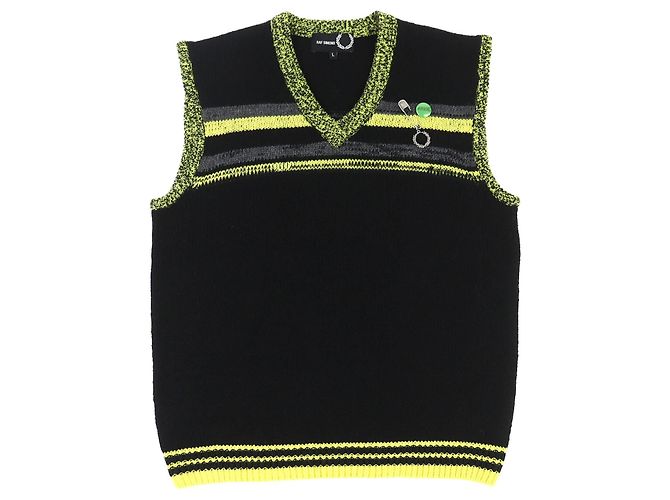 Maglieria Raf Simons Fred Perry Nero Giallo