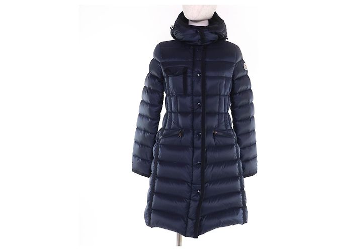 Moncler HERMINE Nylon Down Coat Blue Navy blue