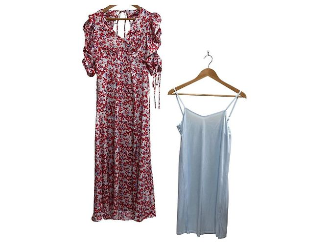 Autre Marque LILY BROWN Langes Kleid mit Blumenprint Rot