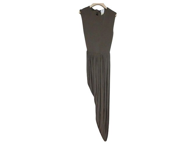 Autre Marque Vestido Patou com costas abertas Marrom