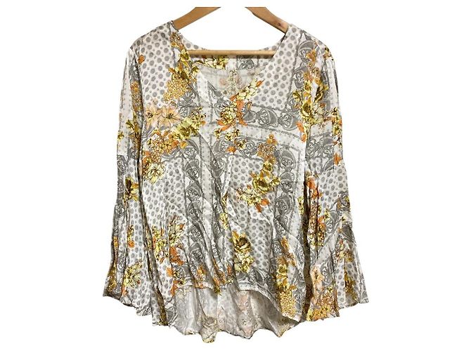 Autre Marque GRACE CONTINENTAL Viskose-Hemd mit Blumenprint Weiß